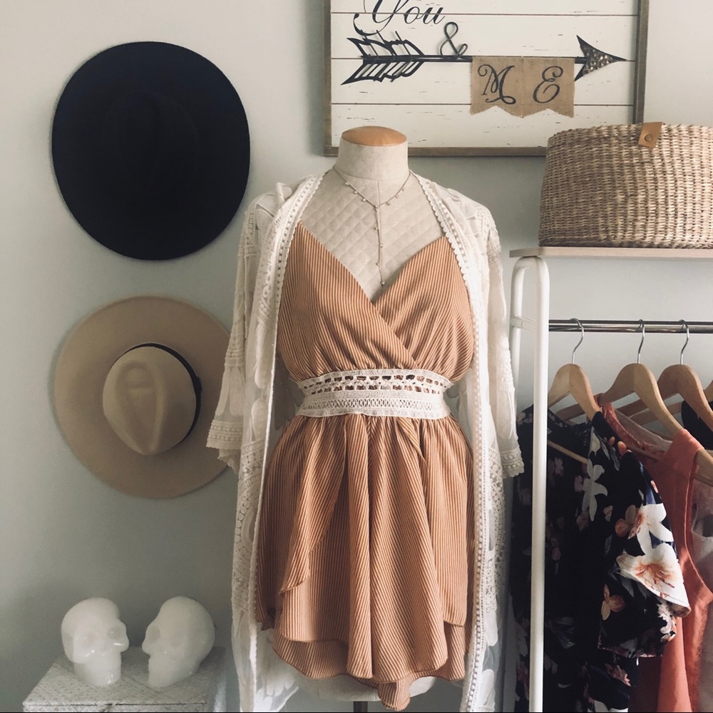 Pin-Stripe Romper - Picture 1 of 4